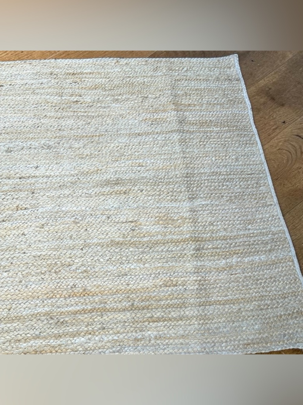 Earthy NuLOOM NATURA 4X6 Hand-Braided 100% Jute Area Rug in White Made in India - Picture 6 of 11